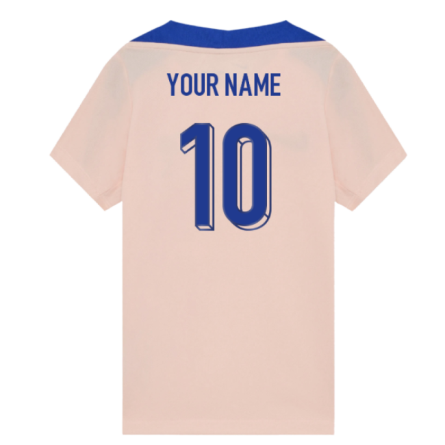 2025-2026 France Strike Training Shirt (Coral) - Kids (Your Name)-The Soccer Shirt Hub