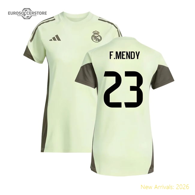 2025-2026 Real Madrid Training Jersey (Almost Lime) - Womens (F.Mendy 23)-The Soccer Shirt Hub
