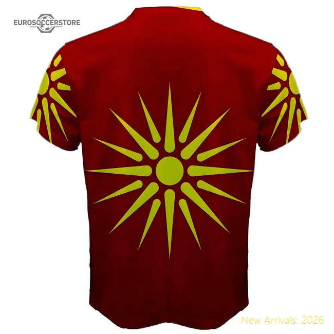 Old Republic of Macedonia Flag Sublimated Sports Jersey-The Soccer Shirt Hub