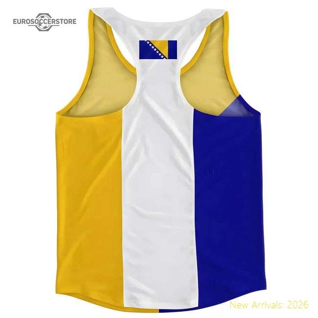 Bosnia and Herzegovina Flag Running Vest-The Soccer Shirt Hub