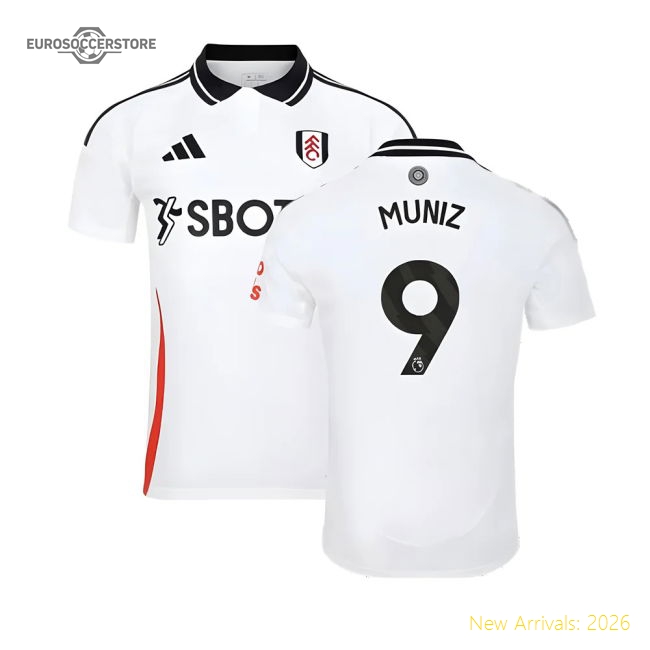 2024-2025 Fulham Home Shirt (Muniz 9)-The Soccer Shirt Hub