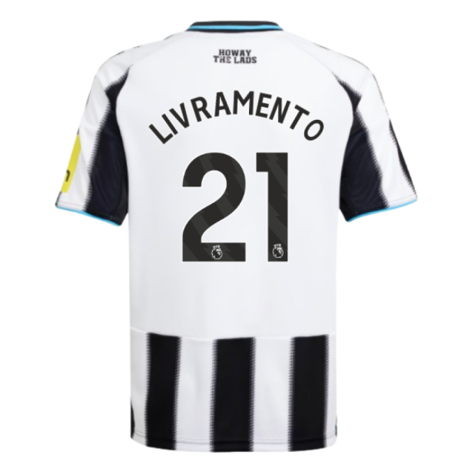 2025-2026 Newcastle Home Shirt (Kids) (Livramento 21)-The Soccer Shirt Hub