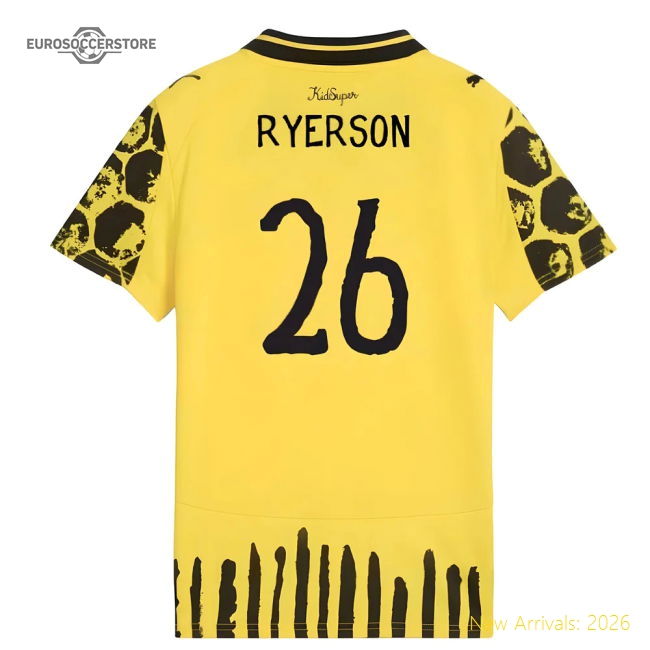 2025-2026 KIDSUPER x Borussia Dortmund CWC Shirt - Kids (Ryerson 26)-The Soccer Shirt Hub