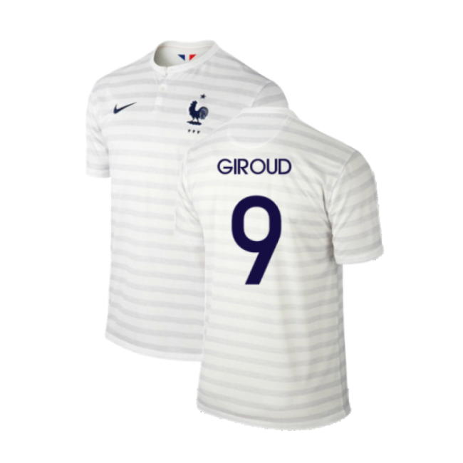 France 2014-15 Away Shirt ((Excellent) M) (Giroud 9)-The Soccer Shirt Hub
