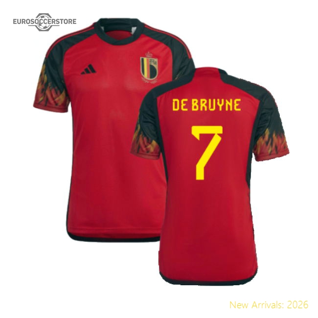 2022-2023 Belgium Home Shirt (De Bruyne 7)-The Soccer Shirt Hub