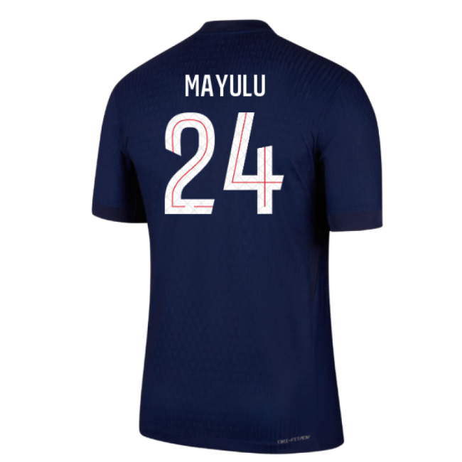 2025-2026 PSG Home Dri-Fit ADV Authentic Shirt (Mayulu 24)-The Soccer Shirt Hub