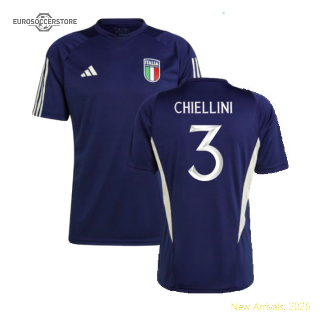 2023-2024 Italy Training Jersey (Dark Blue) (CHIELLINI 3)-The Soccer Shirt Hub