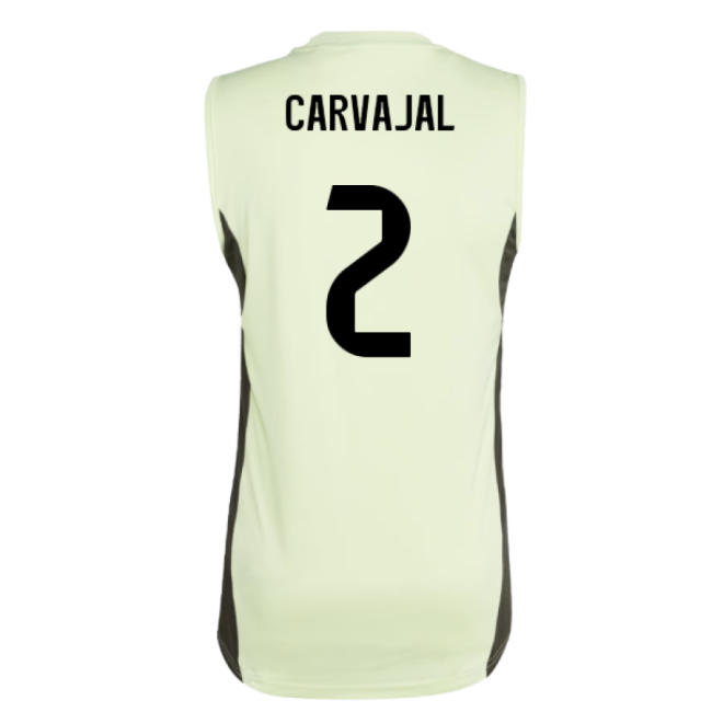 2025-2026 Real Madrid Sleeveless Training Jersey (Almost Lime) (Carvajal 2)-The Soccer Shirt Hub