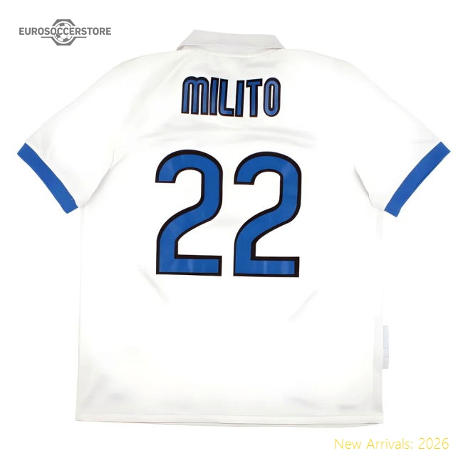 Inter Milan 2009-10 Away Shirt (L) Milito #22 (Very Good)-The Soccer Shirt Hub
