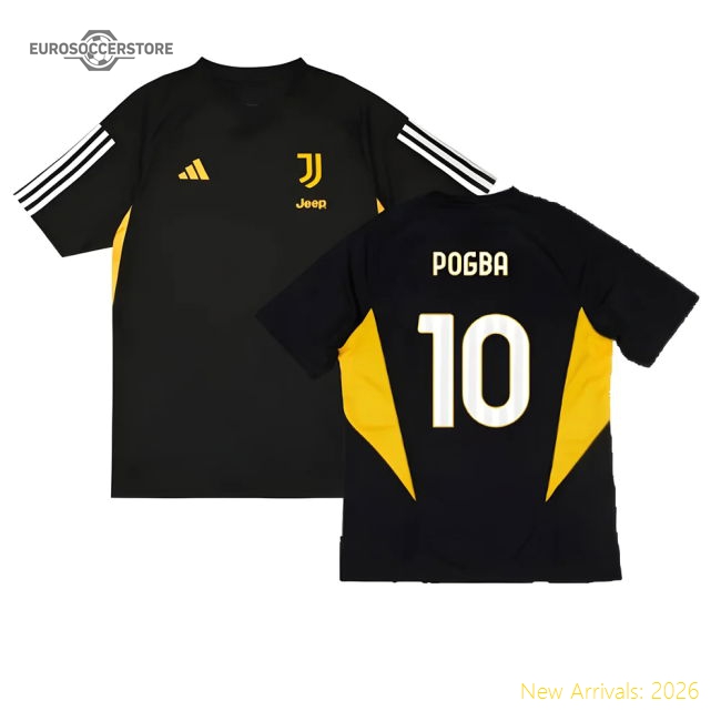 2023-2024 Juventus Training Shirt (Black) (POGBA 10)-The Soccer Shirt Hub