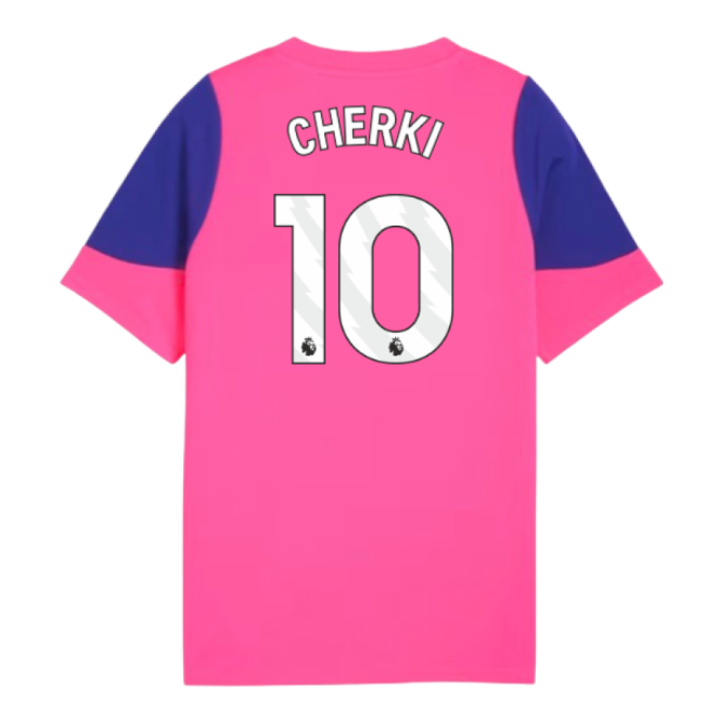 2025-2026 Man City Training Jersey (Fluro Pink) - Kids (Cherki 10)-The Soccer Shirt Hub