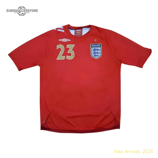 England 2006-08 Away Shirt (Walcott #23) (XL) (Excellent)-The Soccer Shirt Hub