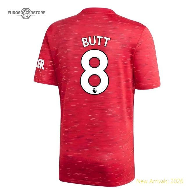 2020-2021 Man Utd Adidas Home Football Shirt (BUTT 8)-The Soccer Shirt Hub