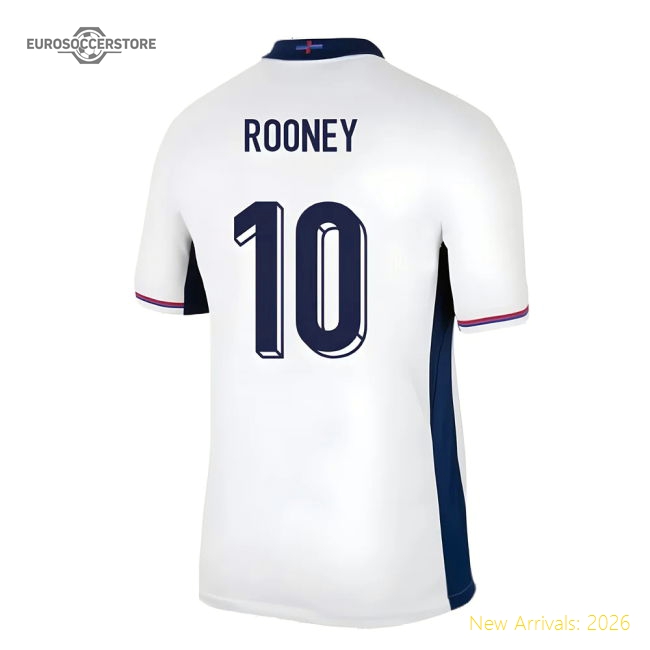2024-2025 England Home Shirt (Rooney 10)-The Soccer Shirt Hub