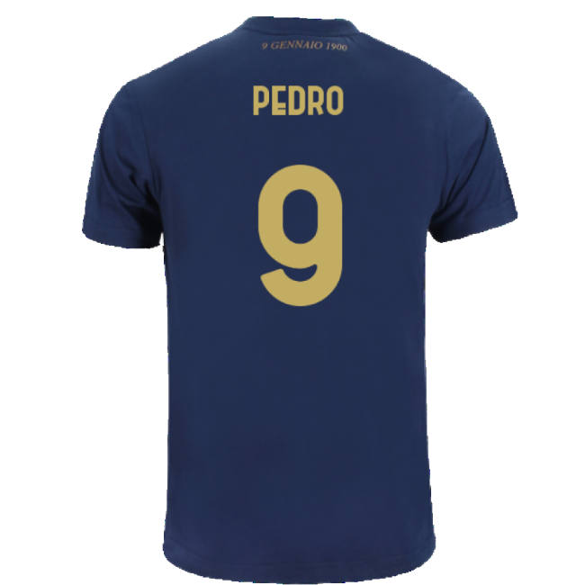 Lazio 125th Anniversary Cotton Tee (Navy) (Pedro 9)-The Soccer Shirt Hub
