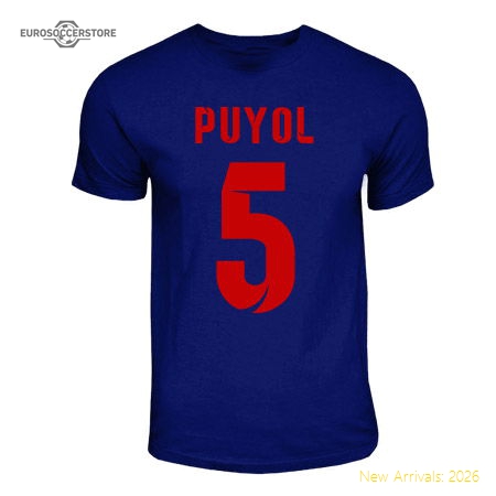 Carlos Puyol Barcelona Hero T-shirt (navy)-The Soccer Shirt Hub