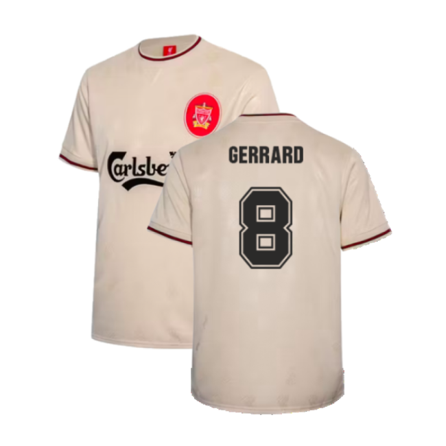 1996-1997 Liverpool Away Retro Shirt (GERRARD 8)-The Soccer Shirt Hub