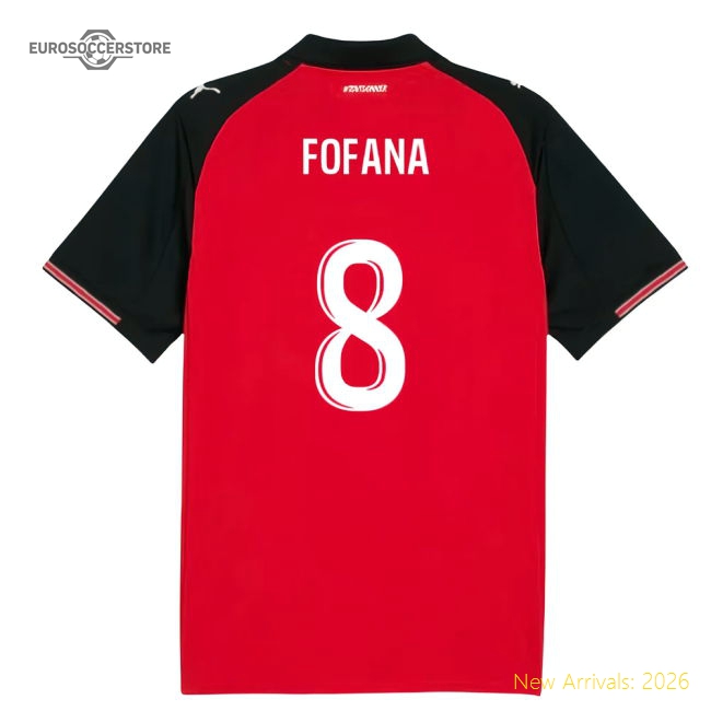 2025-2026 Stade Rennais Home Shirt (Fofana 8)-The Soccer Shirt Hub