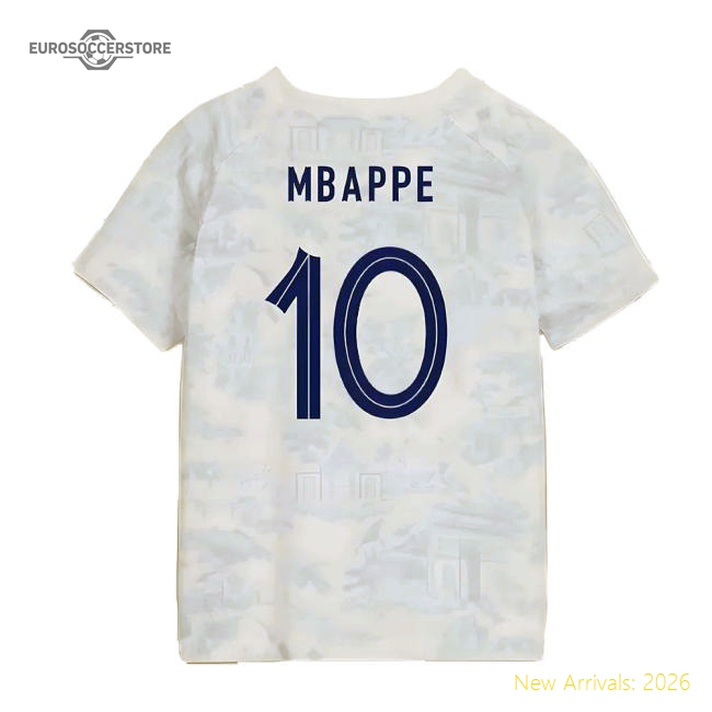 2022-2023 France Away Little Boys Mini Kit (Mbappe 10)-The Soccer Shirt Hub