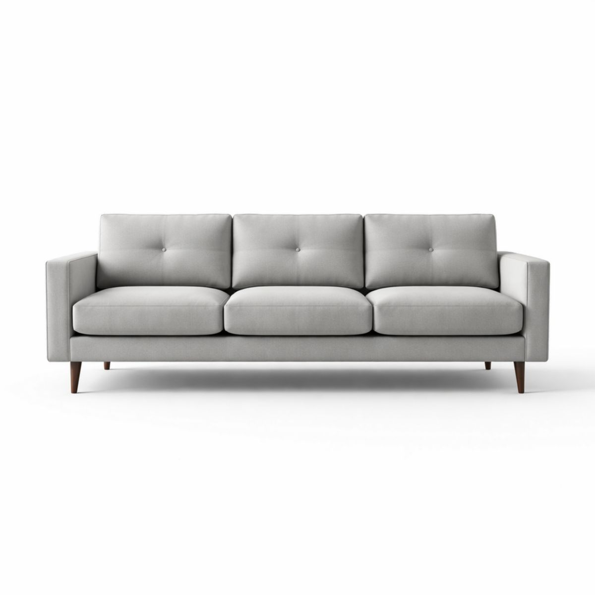 3-Sitzer Sofa Stoff Hellgrau