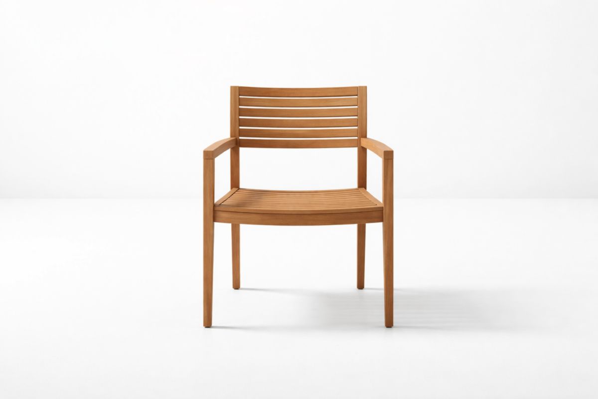 Gartenstuhl Teakholz Natur 55cm x 60cm x 85cm(L × B × H)