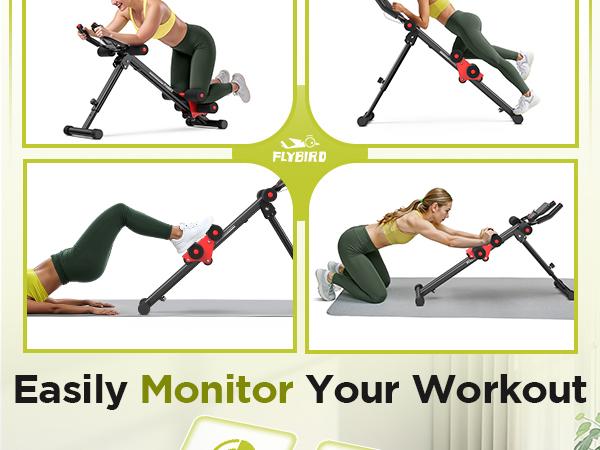 FED Fitness Flybird Series AW1 Ab Workout Machine- Adjustable Multifunctional Abdominal Core Trainer, Tummy Exercise Equipment, At Home Gym Equipment for Beginners, Full Body Strength Training