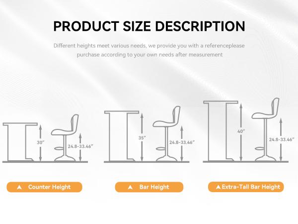 Modern Bar Stools, Adjustable Faux Leather Upholstered Swivel Bar Stools, Counter Height Bar Chairs with Back for Kitchen Island, Black Modern Bar Stools, Adjustable Faux Leather Upholstered Swivel Bar Stools, Counter Height Bar Chairs with Back for Kitchen Island, Black