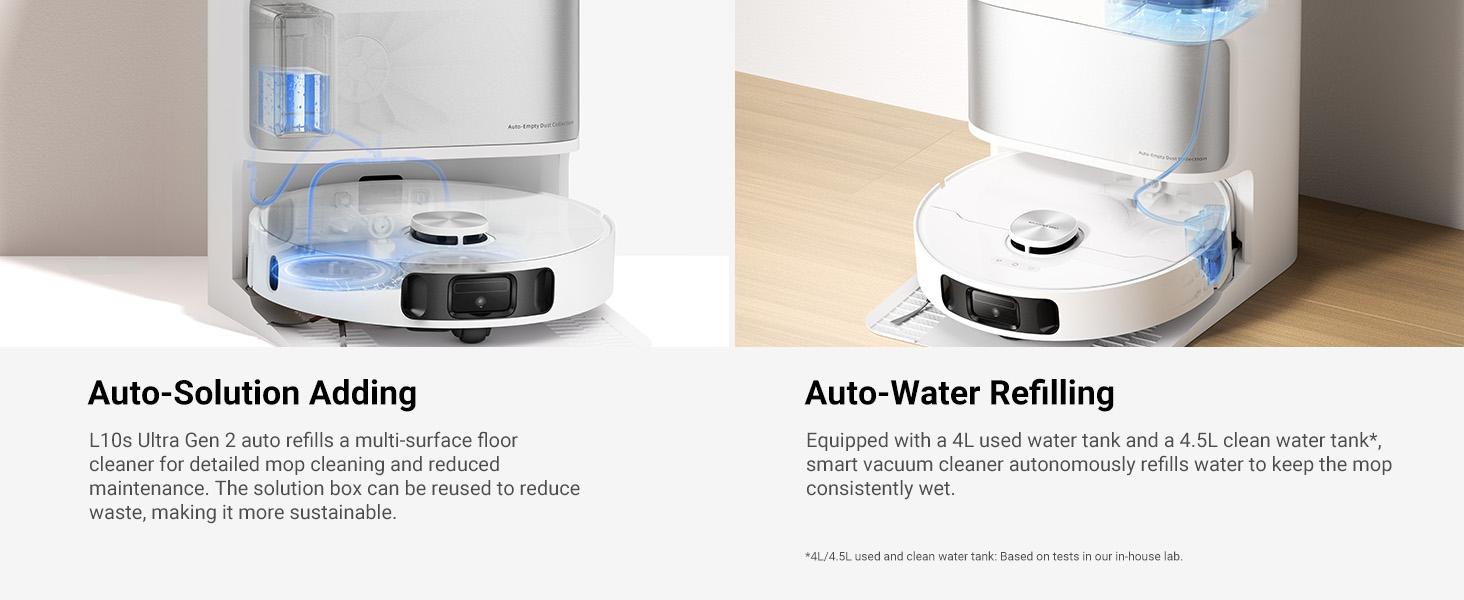 【New Arrivals】DREAME L10s Ultra Gen 2 Robot Vacuum and Mop, 10,000Pa Suction, MopExtend Tech, All-in-One Base Station, 75 Days Auto-Empty, Mop Self-Washing&Drying, Smart Obstacle Avoidance, Carpet Cleaning