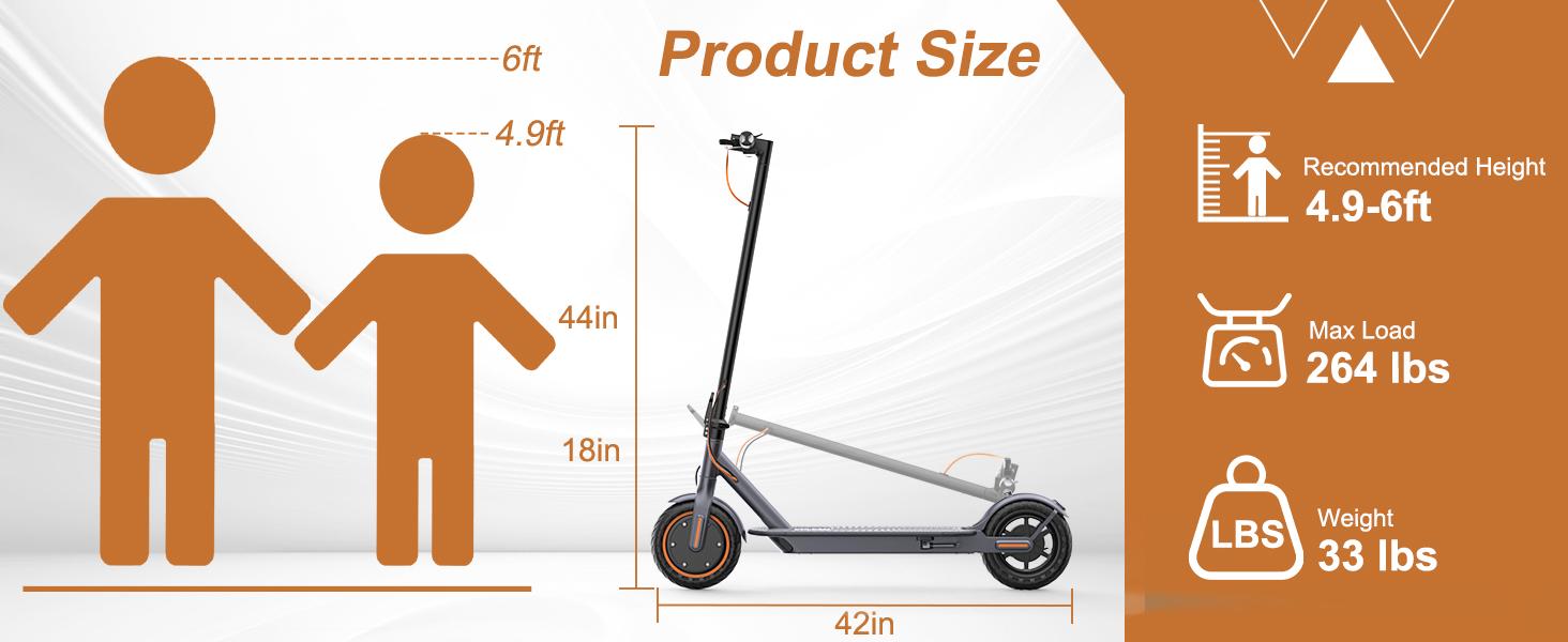 Electric Scooter - 8.5" Solid Tires, 350W Motor, Up to 19MPH& Miles Long-Range Portable Commuting Scooter for Adults with Double Braking System, App