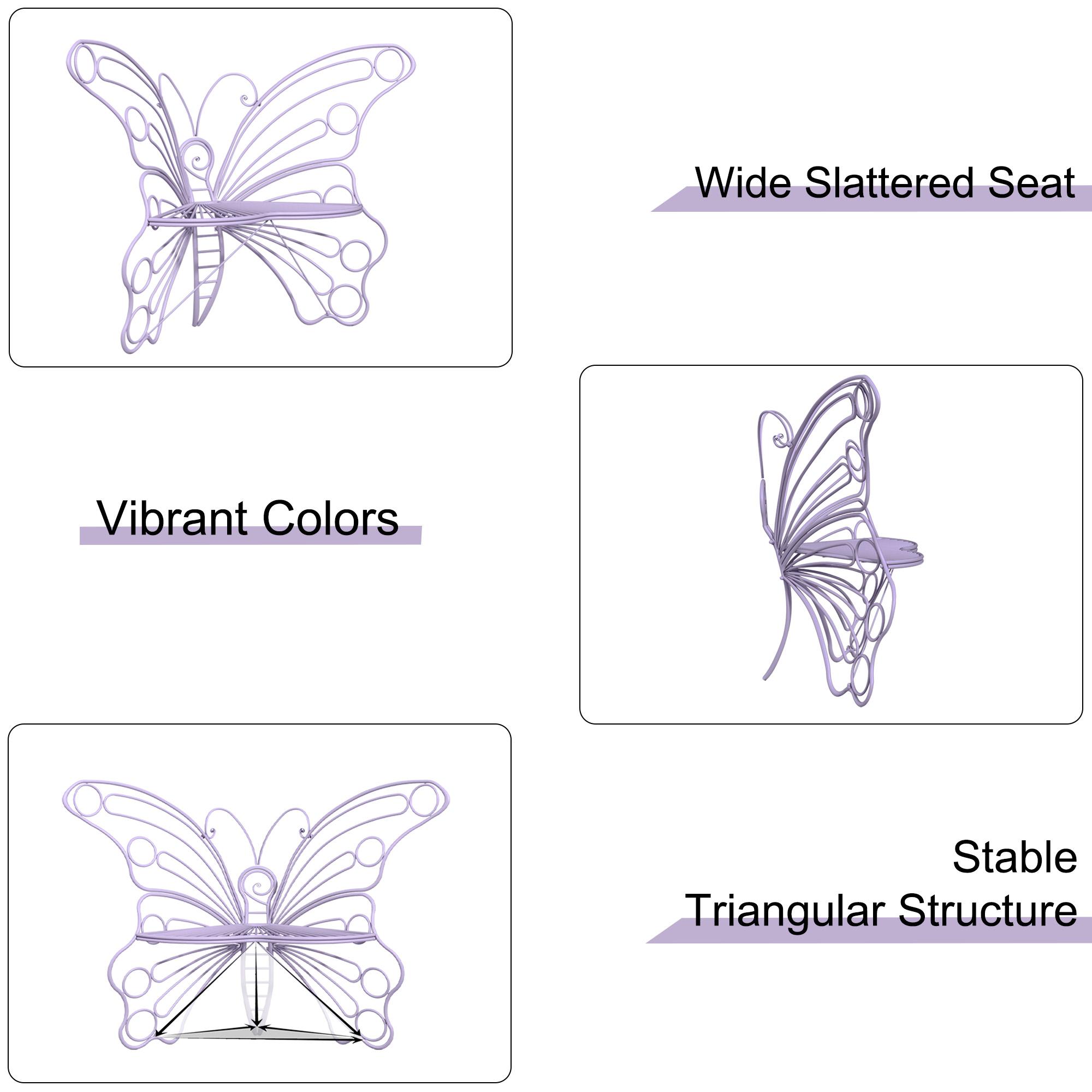[SummerVibes]HLR，Outdoor Metal Butterfly Chairs, Y2K Aesthetic, Boho & Cottagecore Style, Seating for Patio, Garden, Backyard, Cute & Sturdy for Plant Lovers, Families, Teens tiktokshopspringglowup,summervibes