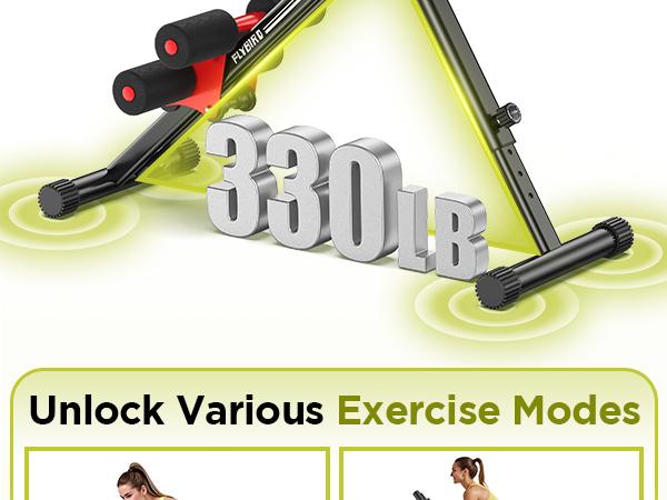 FED Fitness Flybird Series AW1 Ab Workout Machine- Adjustable Multifunctional Abdominal Core Trainer, Tummy Exercise Equipment, At Home Gym Equipment for Beginners, Full Body Strength Training