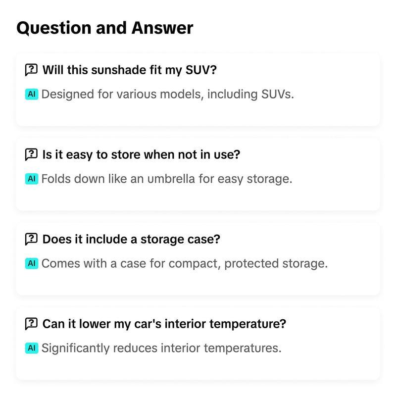 Portable car sunshade, windshield sunshade, foldable windshield sunshade, car exterior accessories, daily car windshield cooling umbrella