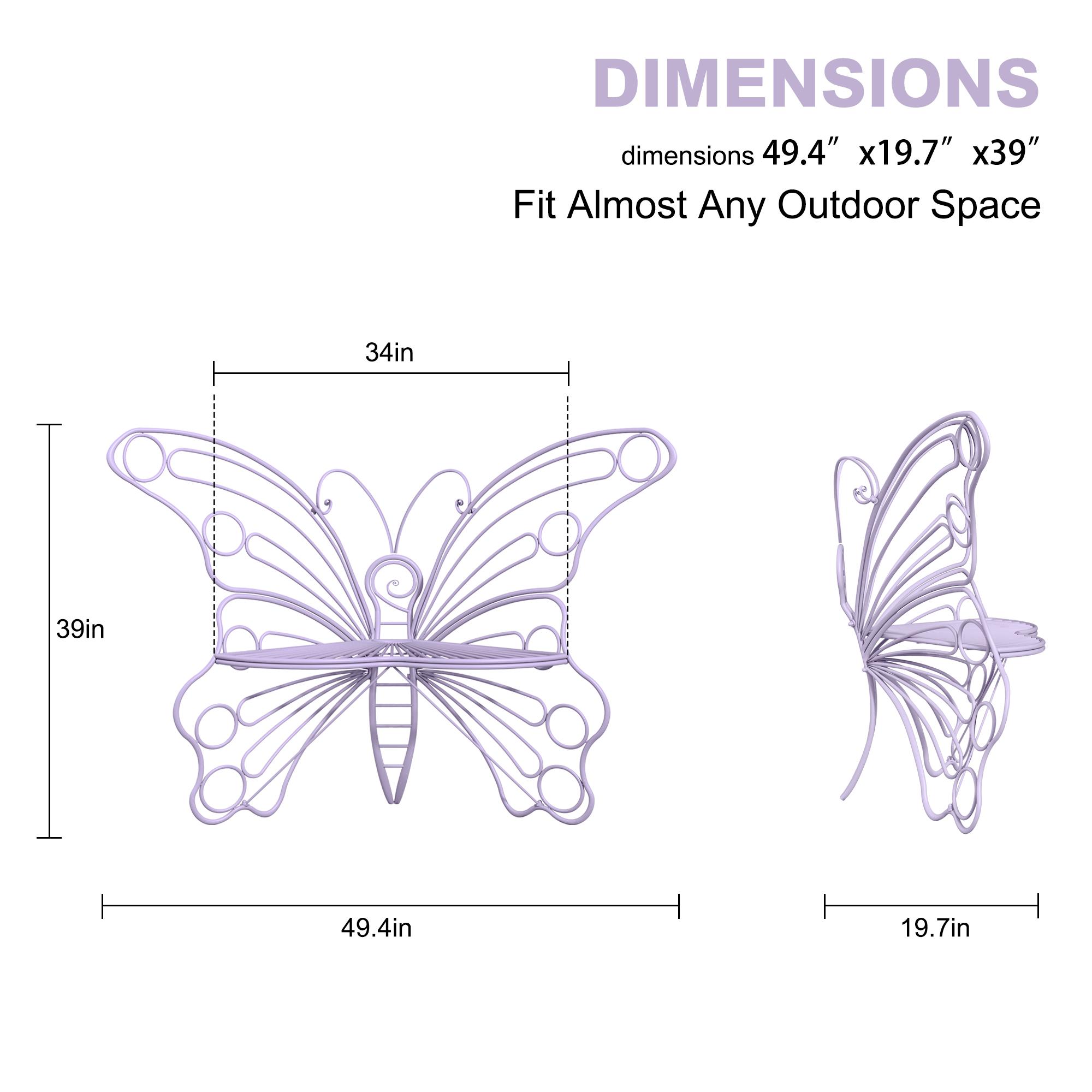 [SummerVibes]HLR，Outdoor Metal Butterfly Chairs, Y2K Aesthetic, Boho & Cottagecore Style, Seating for Patio, Garden, Backyard, Cute & Sturdy for Plant Lovers, Families, Teens tiktokshopspringglowup,summervibes
