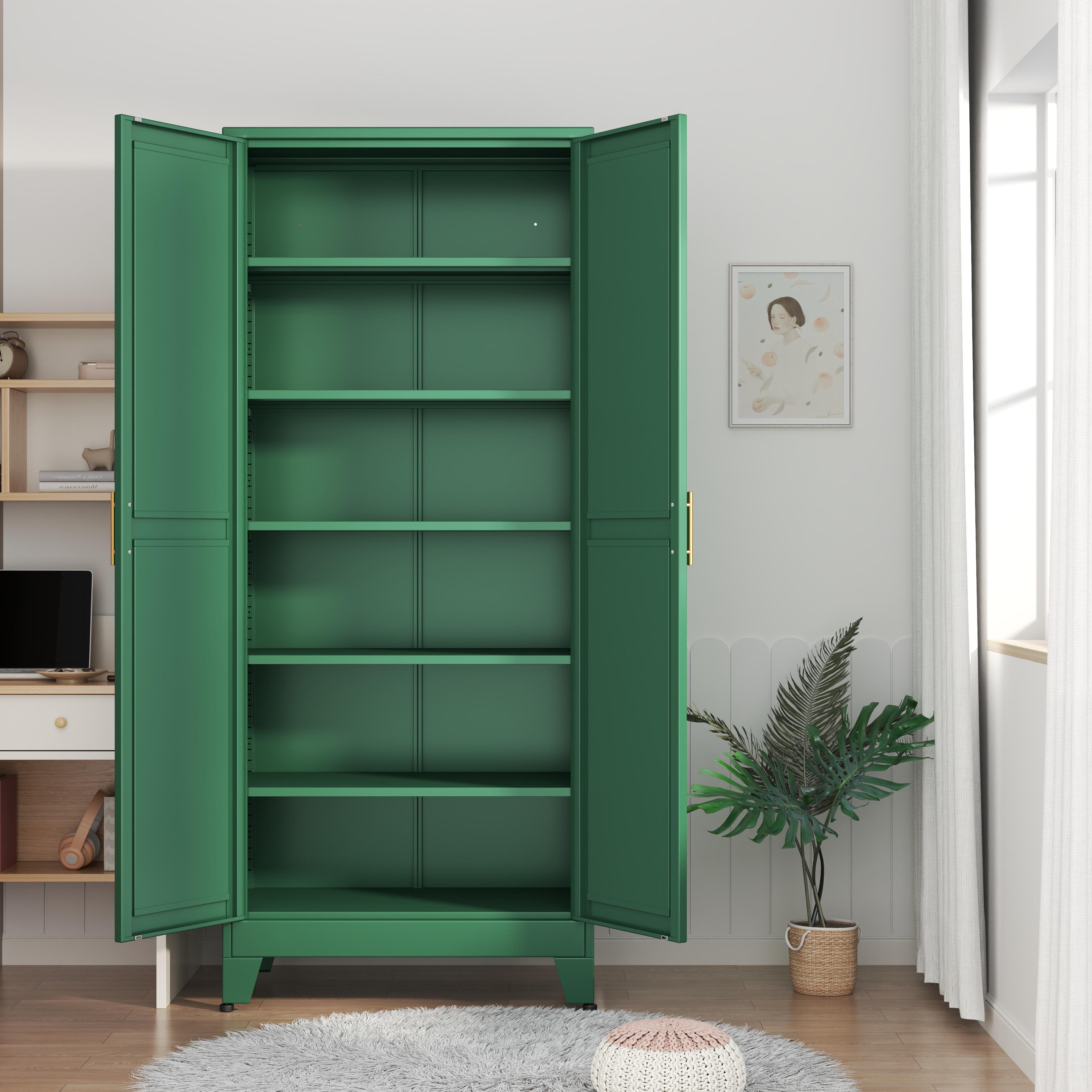 75.2" Tall Pantry Cabinet, Kitchen Pantry Storage Cabinets with 2 Door and 5 Adjustable Shelves, White Metal Pantry Storage Cabinet, Cupboard for Kitchen, Dining Room, Living Room and Bathroom Organizer 75.2" Tall Pantry Cabinet, Kitchen Pantry Storage Cabinets with 2 Door and 5 Adjustable Shelves, White Metal Pantry Storage Cabinet, Cupboard for Kitchen, Dining Room, Living Room and Bathroom Organizer