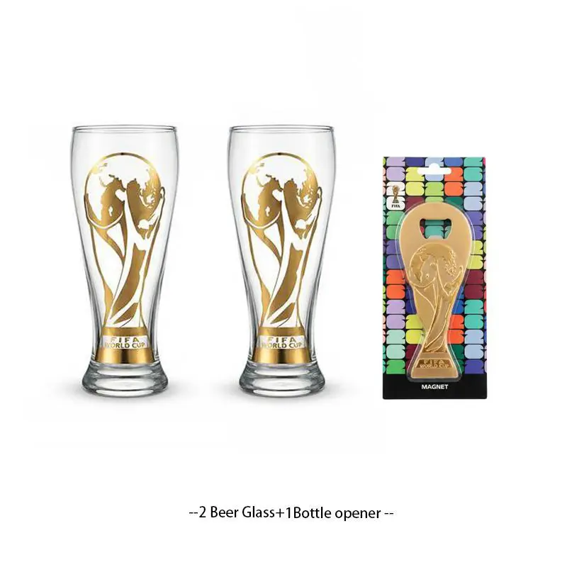 Vaso de cerveza clásico oficial de la Copa Mundial de la FIFA 26 con sello dorado - Edición de coleccionista Summervibes. Vasos para bebidas.