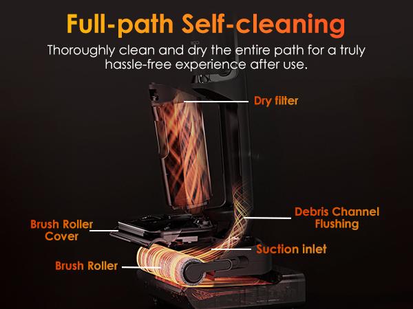 TINECO S7 Stretch Ultra Cordless Wet Dry Floor Vacuum Cleaner, 180&deg; Lay-Flat Anti-Tangle Design, 50-Minute Runtime, 185℉ Flashdry Self-Cleaning, Dual-Sided Edge Cleaning Function