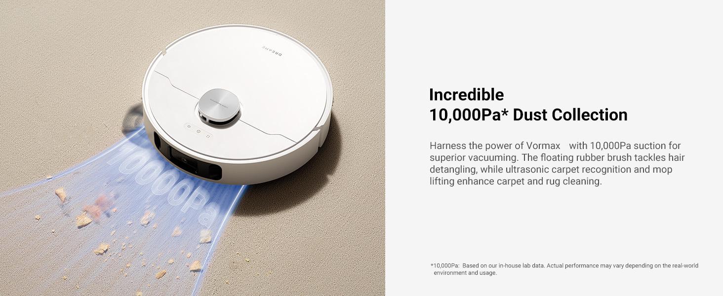 【New Arrivals】DREAME L10s Ultra Gen 2 Robot Vacuum and Mop, 10,000Pa Suction, MopExtend Tech, All-in-One Base Station, 75 Days Auto-Empty, Mop Self-Washing&Drying, Smart Obstacle Avoidance, Carpet Cleaning