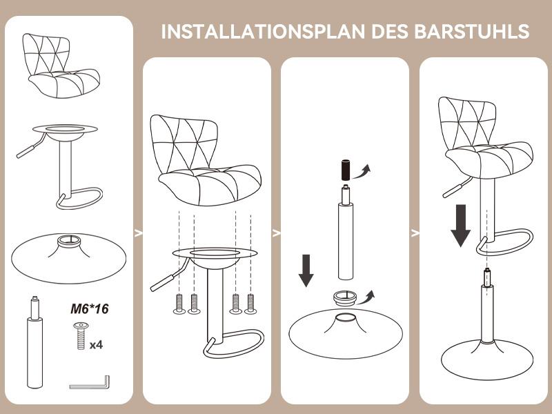 Modern Bar Stools, Adjustable Faux Leather Upholstered Swivel Bar Stools, Counter Height Bar Chairs with Back for Kitchen Island, Black Modern Bar Stools, Adjustable Faux Leather Upholstered Swivel Bar Stools, Counter Height Bar Chairs with Back for Kitchen Island, Black