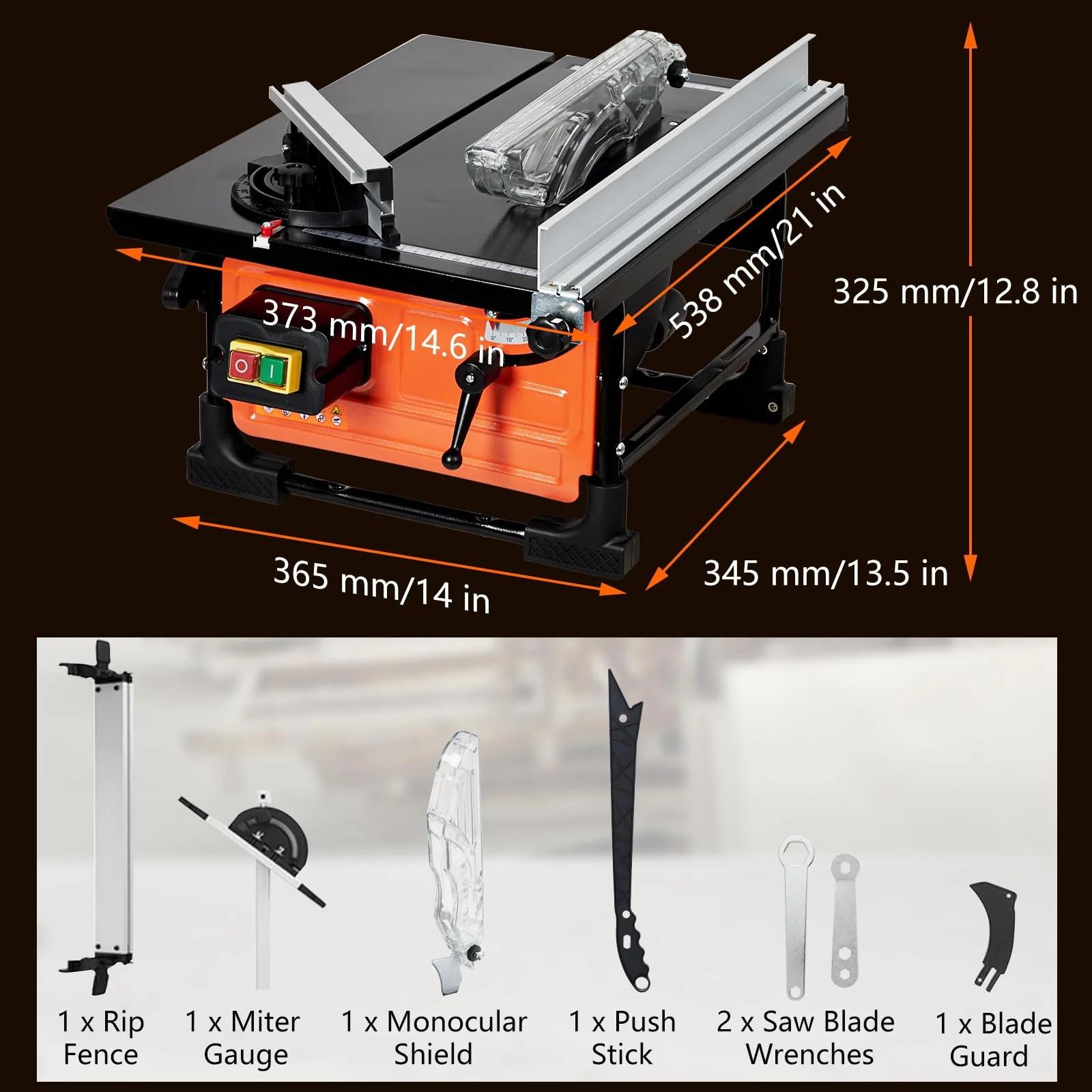 【GARVEE】Portable 8-inch Table Saw with 3576RPM Cutting Speed, 24T Blade, and Efficient Dust Collection for Adjustable Cuts, Perfect for DIY Woodworking Projects and Home Improvement. 【GARVEE】Portable 8-inch Table Saw with 3576RPM Cutting Speed, 24T Blade, and Efficient Dust Collection for Adjustable Cuts, Perfect for DIY Woodworking Projects and Home Improvement.
