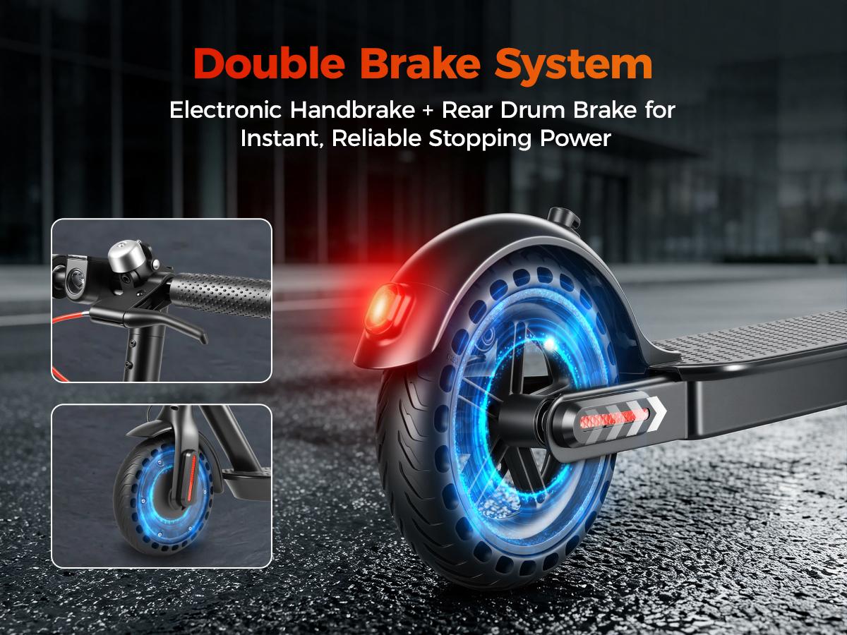 Electric Scooter, 19 MPH Max Speed, 21 Miles Range, 350W Motor, Long Range Battery, 8.5'' Solid Tires, Climbable, Dual Brakes, App, Foldable Portable Commuter Scooter, Perfect Gift for Adults Teens Electric Scooter, 19 MPH Max Speed, 21 Miles Range, 350W Motor, Long Range Battery, 8.5'' Solid Tires, Climbable, Dual Brakes, App, Foldable Portable Commuter Scooter, Perfect Gift for Adults Teens