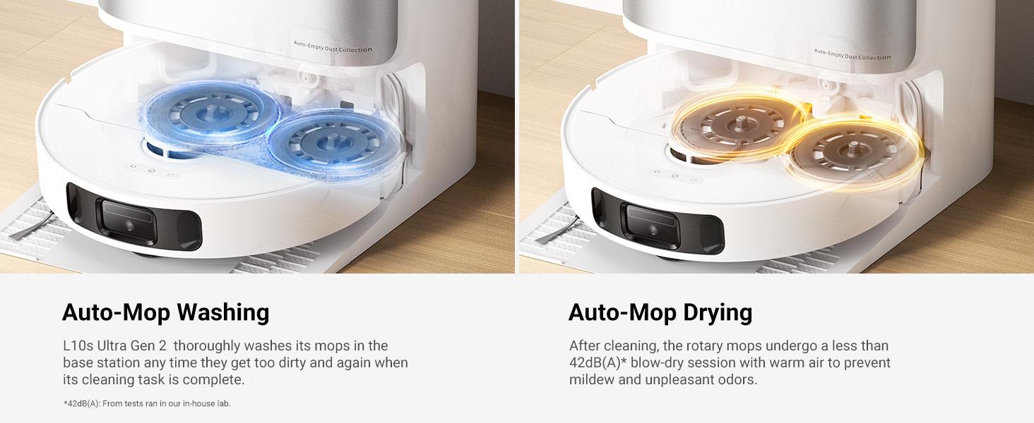 【New Arrivals】DREAME L10s Ultra Gen 2 Robot Vacuum and Mop, 10,000Pa Suction, MopExtend Tech, All-in-One Base Station, 75 Days Auto-Empty, Mop Self-Washing&Drying, Smart Obstacle Avoidance, Carpet Cleaning