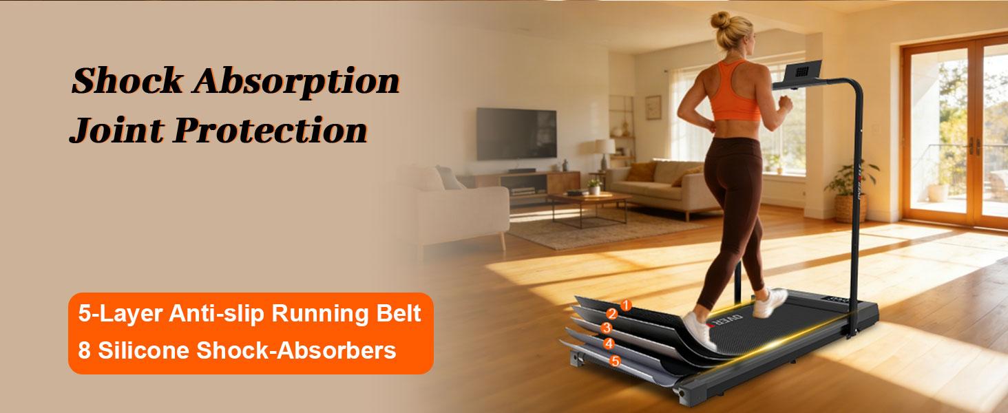 OVER SELF Walking pad Treadmill, 6.2MPH Portable Folding Treadmill with Handle Remote Control, Under Desk Treadmill Easy Storage Home Gym Fitness Equipment Workout Gear, Summervibes