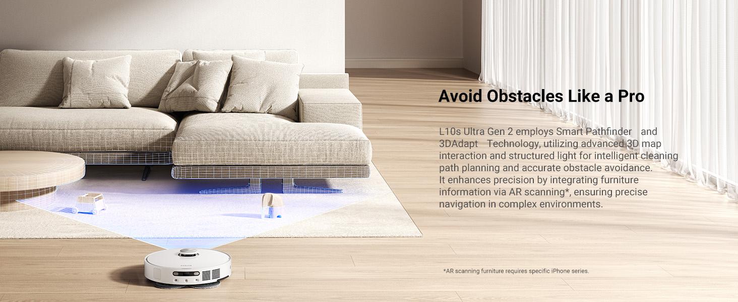 【New Arrivals】DREAME L10s Ultra Gen 2 Robot Vacuum and Mop, 10,000Pa Suction, MopExtend Tech, All-in-One Base Station, 75 Days Auto-Empty, Mop Self-Washing&Drying, Smart Obstacle Avoidance, Carpet Cleaning