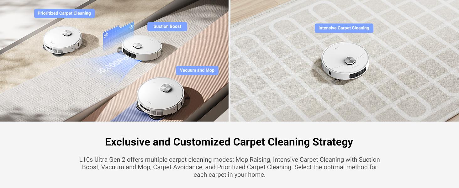 【New Arrivals】DREAME L10s Ultra Gen 2 Robot Vacuum and Mop, 10,000Pa Suction, MopExtend Tech, All-in-One Base Station, 75 Days Auto-Empty, Mop Self-Washing&Drying, Smart Obstacle Avoidance, Carpet Cleaning