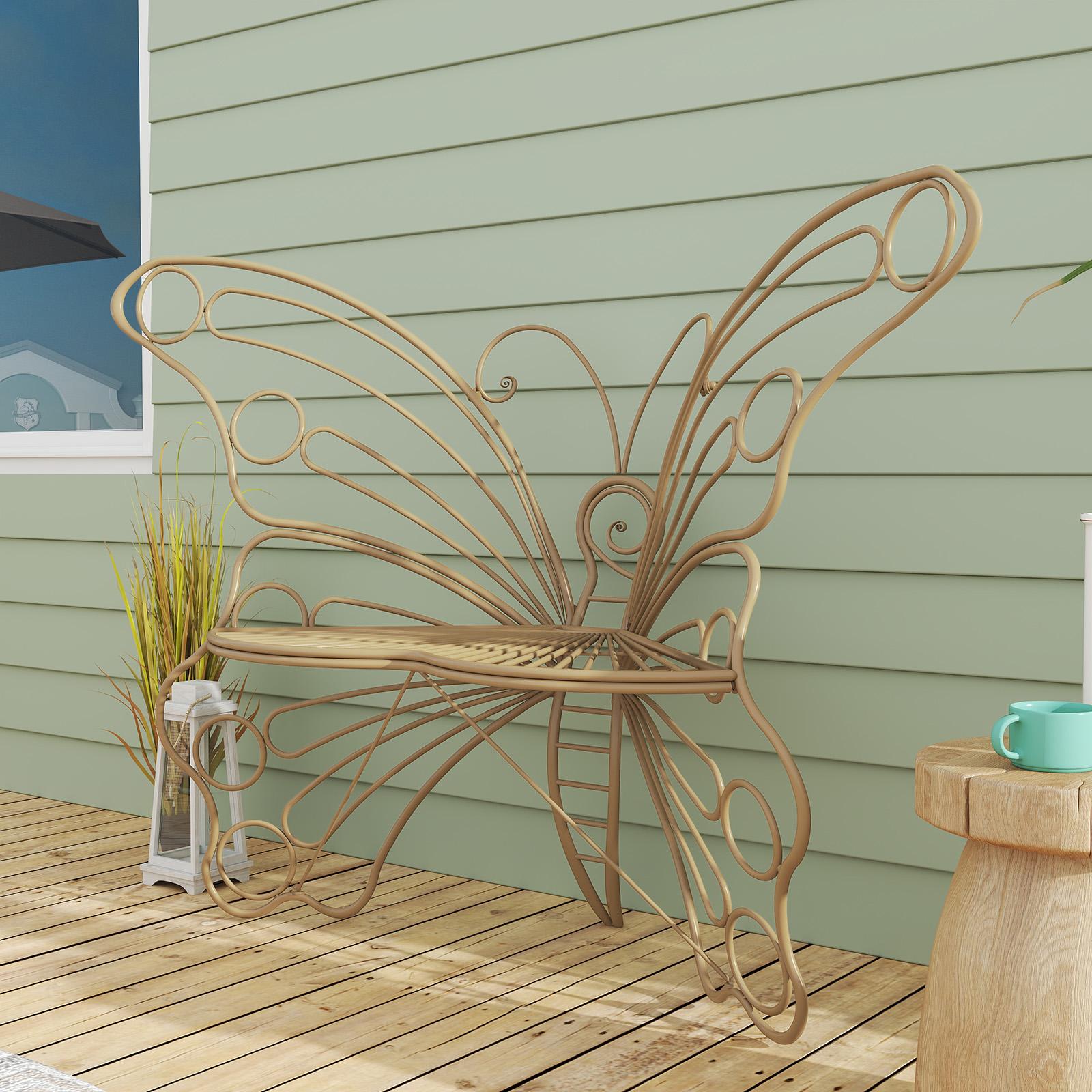[SummerVibes]HLR，Outdoor Metal Butterfly Chairs, Y2K Aesthetic, Boho & Cottagecore Style, Seating for Patio, Garden, Backyard, Cute & Sturdy for Plant Lovers, Families, Teens tiktokshopspringglowup,summervibes