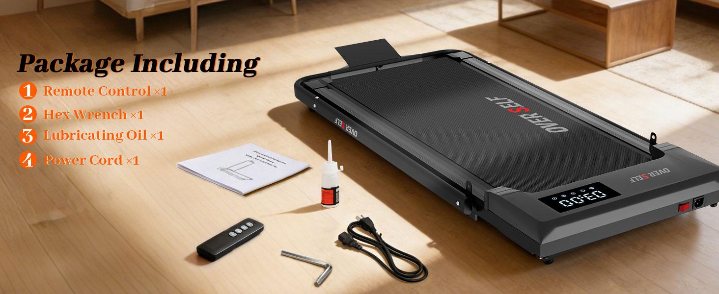 OVER SELF Walking pad Treadmill, 6.2MPH Portable Folding Treadmill with Handle Remote Control, Under Desk Treadmill Easy Storage Home Gym Fitness Equipment Workout Gear, Summervibes