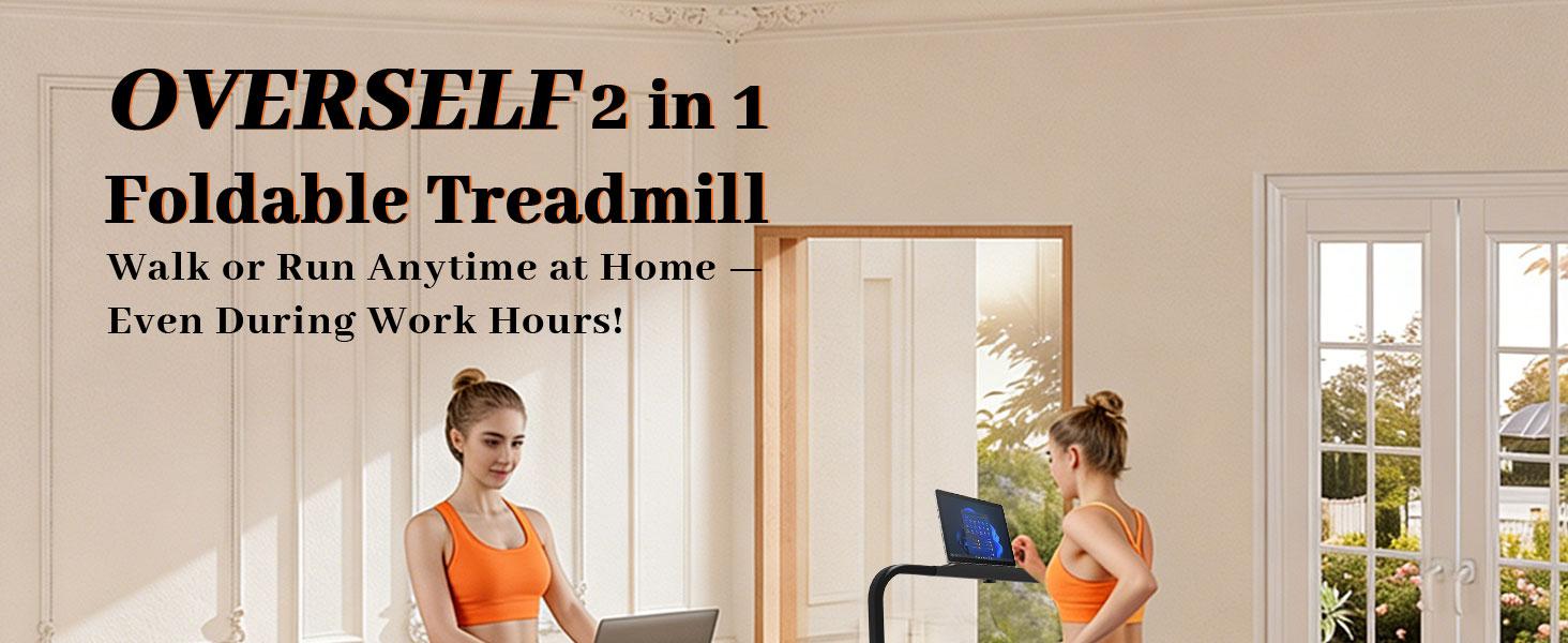 OVER SELF Walking pad Treadmill, 6.2MPH Portable Folding Treadmill with Handle Remote Control, Under Desk Treadmill Easy Storage Home Gym Fitness Equipment Workout Gear, Summervibes