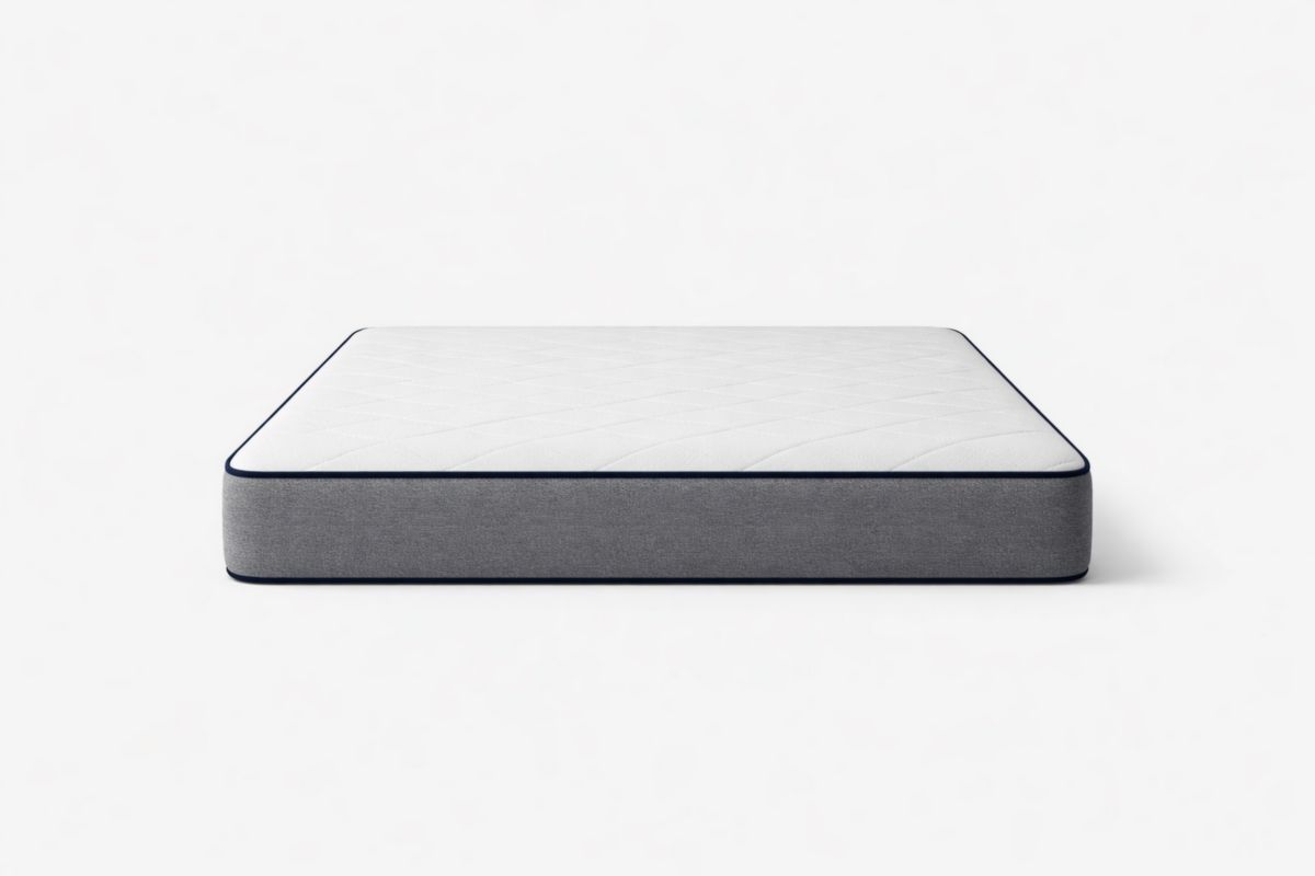 Schaumstoffmatratze 200x140 cm Polyester Weiß/Anthrazit