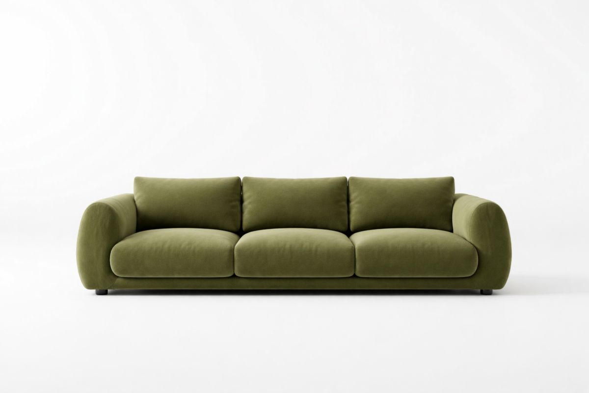 3-Sitzer Stoffsofa Grün 200cm
