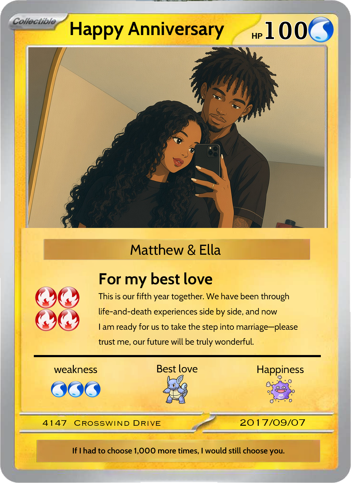 Personalized Photo Card – Custom Gift for Couples